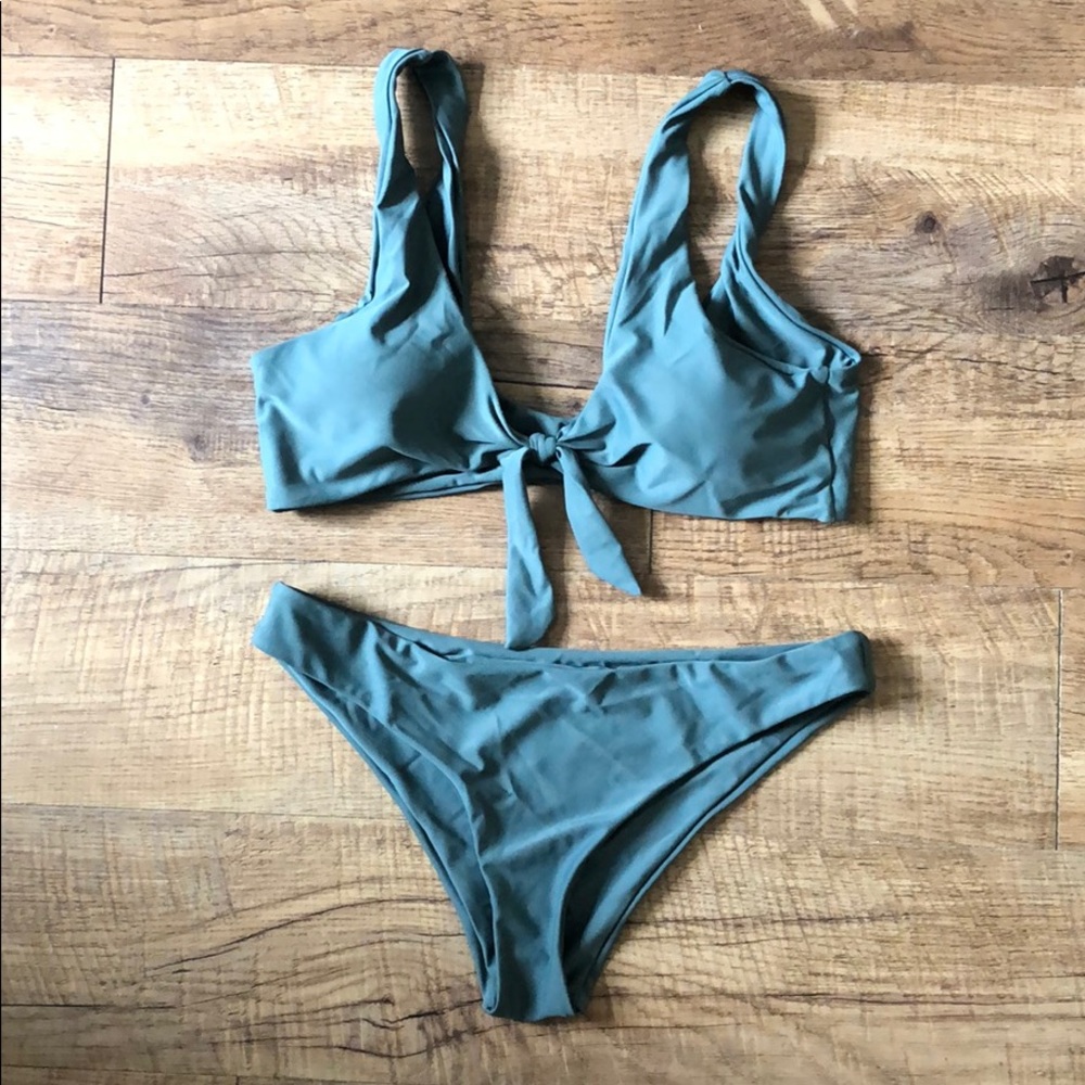 Tie front bikini
